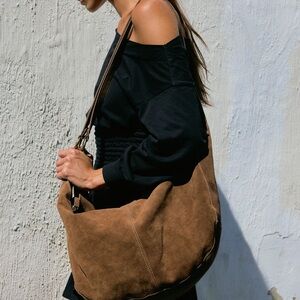 NWOT Free People roma suede bag